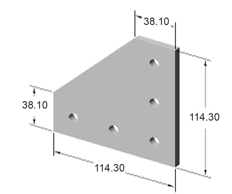 BBrackets 5-Hole 90° Joining Plate – 8020 Equivalent For 10 Series Aluminum Extrusion