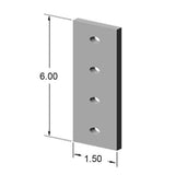 15JP4503 4 Hole Joining Strip dimensions
