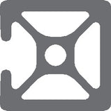 1.0" x 1.0" Mono-Slotted Aluminum Extrusion