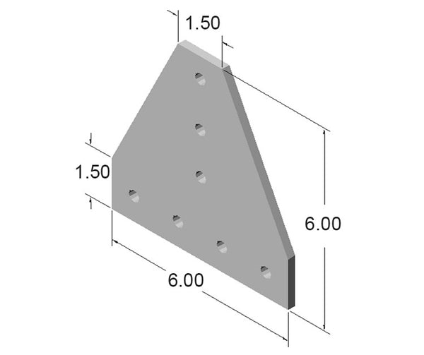 7 Hole T Joining Plate