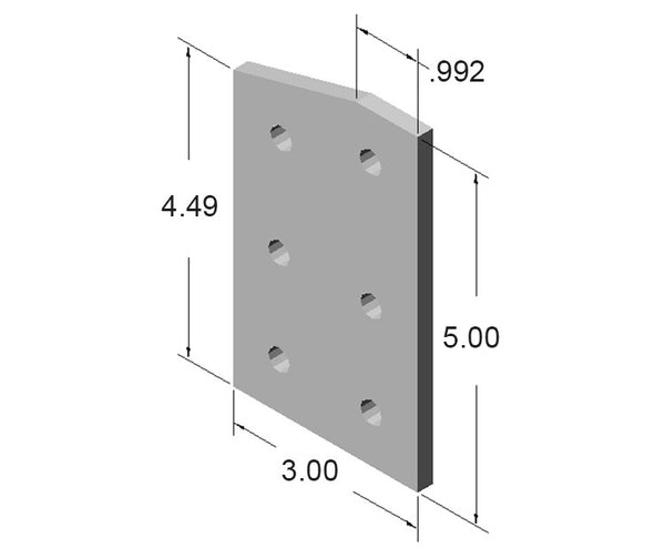 6 Hole 15 Degree Joining Plate