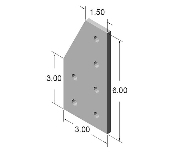 6 Hole 90 Degree Joining Plate