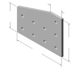 9 Hole 90 Degree Joining Plate -BLACK