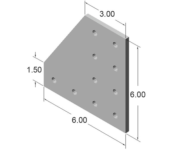 10 Hole 90 Degree Joining Plate