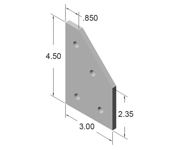 4 Hole 45 Degree Joining Plate