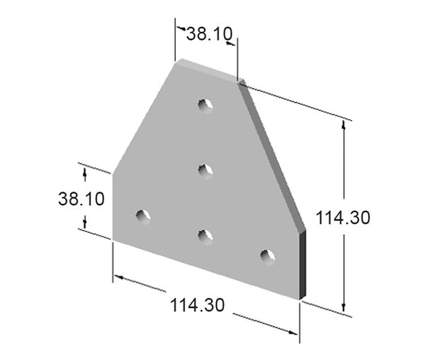 5 Hole T Joining Plate