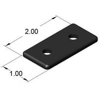 1.0" x 2.0" Heavy Duty Endcap for EX & QE Profiles