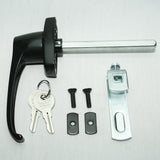 Black 360° Rotation Locking Door Handle hardware included