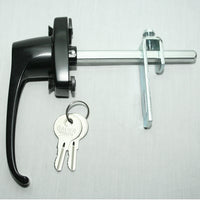 Black 360° Rotation Locking Door Handle assembled