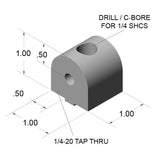 10HI8310 1" Pivot Nub dimensions