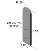 10HI8338 4" Fixed Pivot Arm dimensions