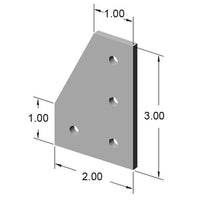 10JP4203 4 Hole 90 Degree Joining Plate dimensions