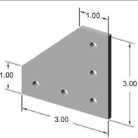 10JP4205 5 Hole 90 Degree Joining Plate dimensions