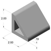 2.0" x 2.0" Gusset Aluminum Angle Stock