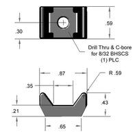 13AC7309 Universal Cable Tie Block dimensions