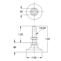 1/4-20 Deluxe Leveling Feet