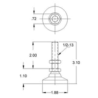 1/2-13 Deluxe Leveling Feet