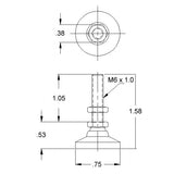 M6 x 1.0 Deluxe Leveling Feet