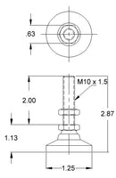 M10 x 1.5 Deluxe Leveling Feet
