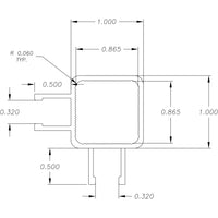 1.0" x 1.0" Double Flange Faz-Tube