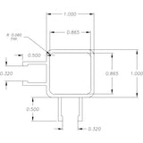 1.0" x 1.0" Double Flange Faz-Tube