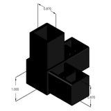 1" 3-Way Connector