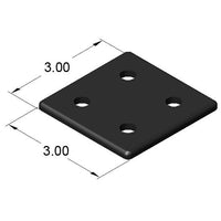 3.0" x 3.0" End Cap for EX & QE Profiles