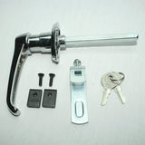 Chrome 360° Rotation Locking Door Handle hardware included