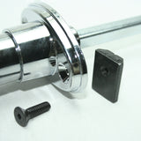 Chrome 360° Rotation Locking Door Handle mounting assembly
