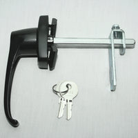 Black 360° Rotation Locking Door Handle assembled