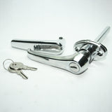 Chrome Locking Double Door Handle