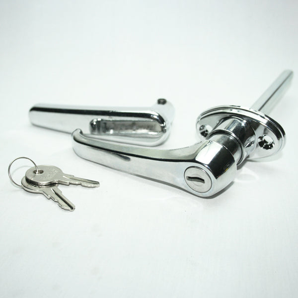 Chrome 360° Rotation Locking Door Handle