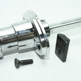 Chrome 360° Rotation Locking Door Handle mounting assembly