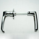 Chrome Locking Double Door handle assembly