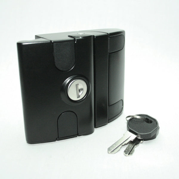 Black Front Mount Slam Latch with key