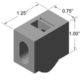 1/4 Metric Turn Panel Mount Block dimension