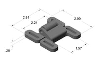 15AC8745 Double Detent Ball Latch dimensions