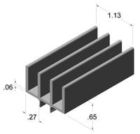 15 Series Upper Door Track dimensions