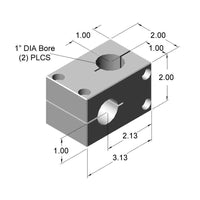 1" Stanchion Double Tube Cross Clamp