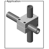 1" Stanchion Double Tube Cross Clamp