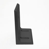 Black 6 Hole Slotted Inside Corner Bracket