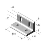 4 Hole Slotted Inside Corner Bracket