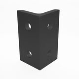 Black 4 Hole Inside Corner Bracket