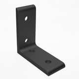 Black 4 Hole Inside Corner Bracket