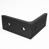 Black 4 Hole Inside Corner Bracket