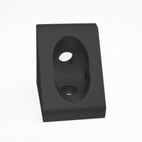 Black 2 Hole Inside Gusset Corner Bracket