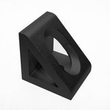 Black 2 Hole Inside Gusset Corner Bracket