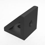 Black 2 Hole Inside Gusset Corner Bracket