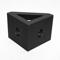 Black 2 Hole Inside Gusset Corner Bracket