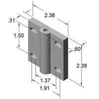 15HI8518 Heavy Duty Steel Door Hinge dimensions